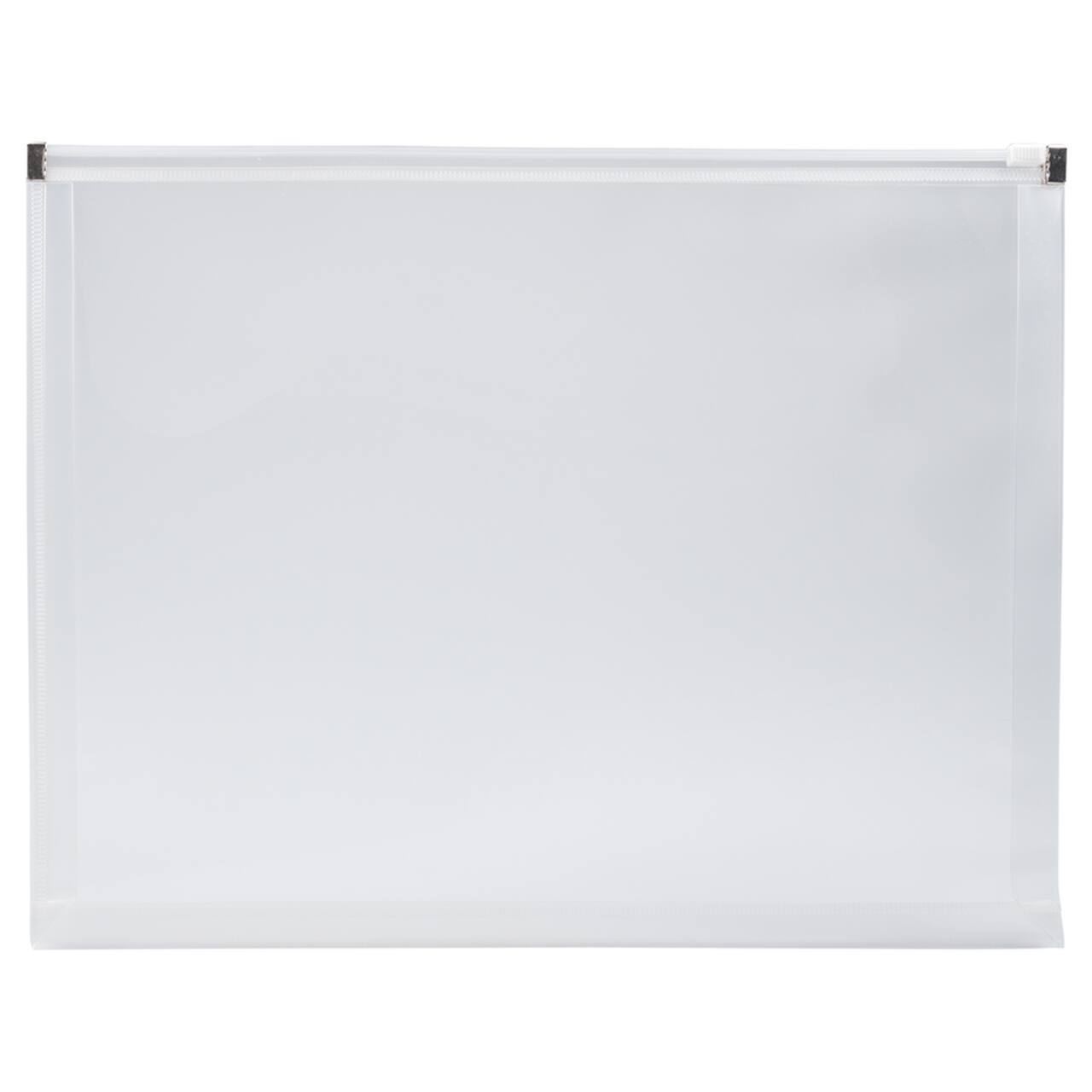 JAM Paper 9.75" x 13" Zip Closure Letter Booklet Plastic Envelopes, 12ct.